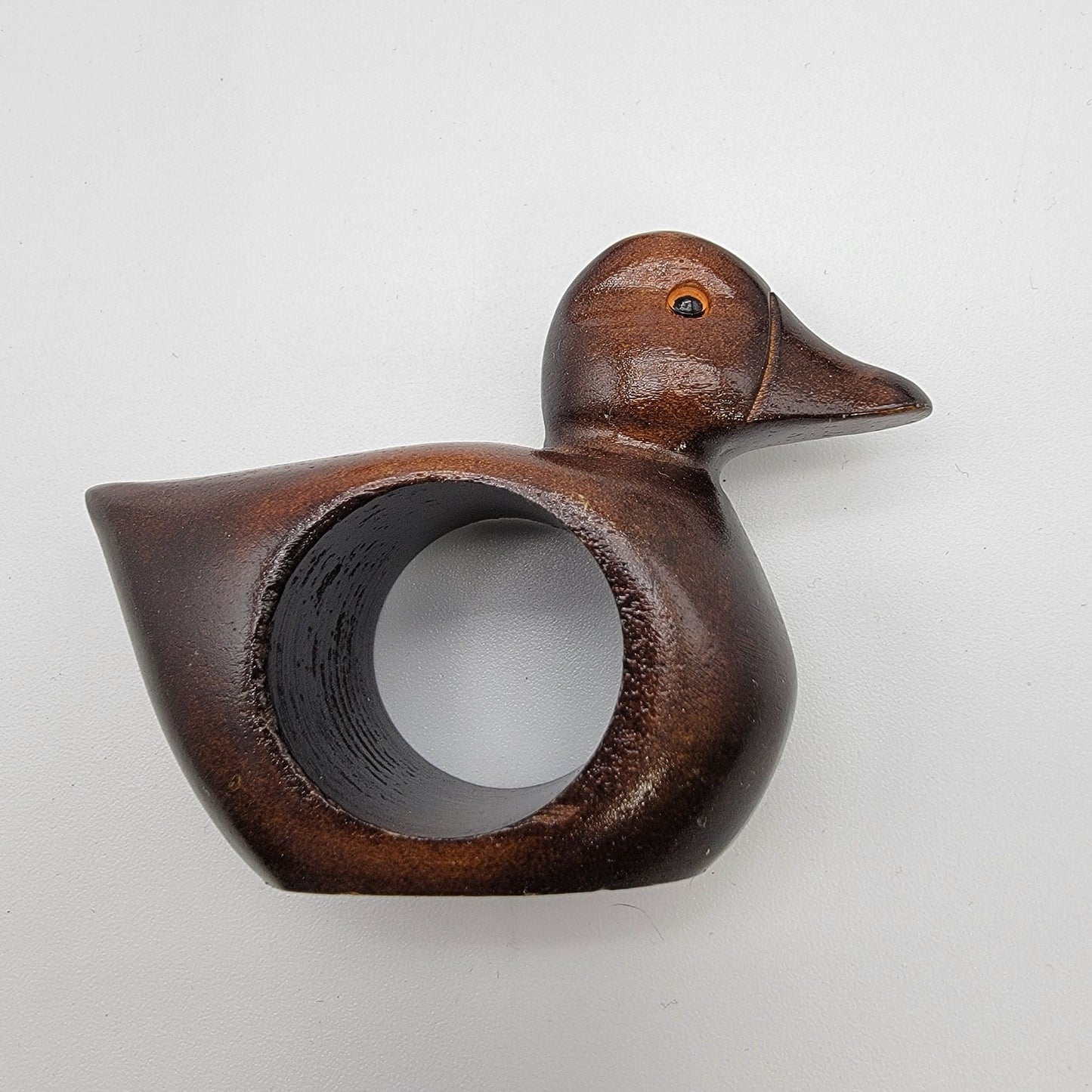 Vintage Wooden Duck Napkin Rings Set Of 12