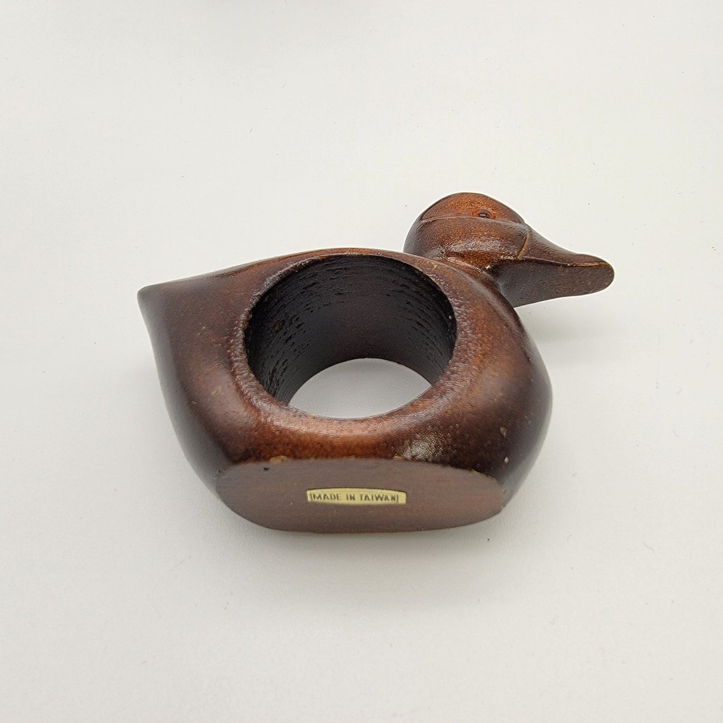 Vintage Wooden Duck Napkin Rings Set Of 12