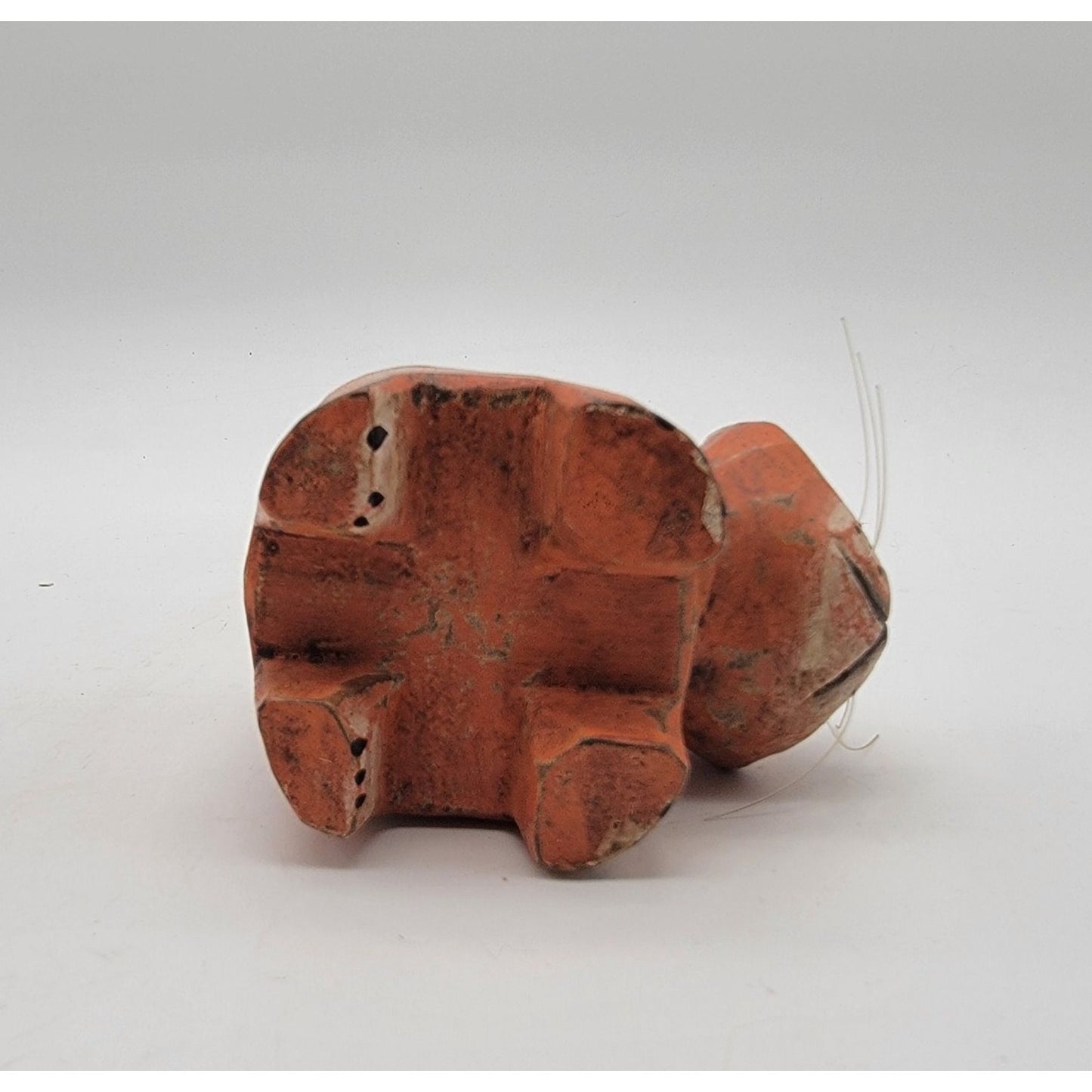 Vintage Folk Art Wood Cat Figurine