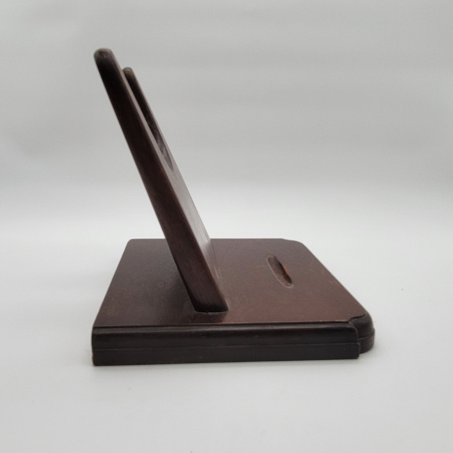 Hollywood Regency Green Velvet Jewelry Display With Dark Wood Stand