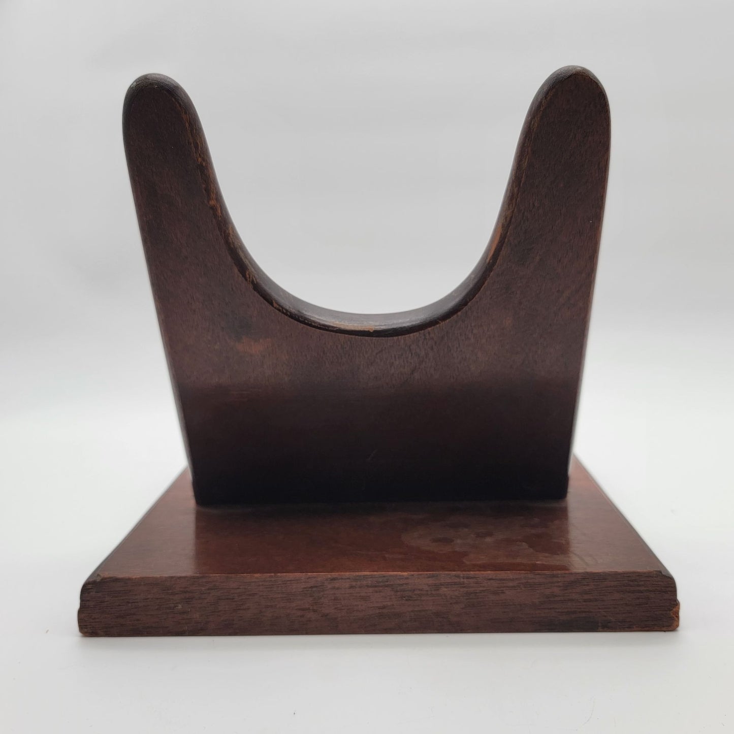 Hollywood Regency Green Velvet Jewelry Display With Dark Wood Stand