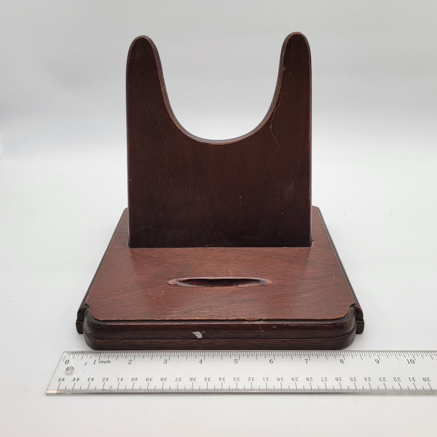 Hollywood Regency Green Velvet Jewelry Display With Dark Wood Stand
