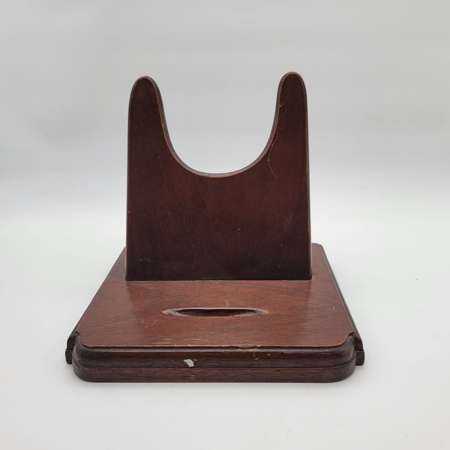 Hollywood Regency Green Velvet Jewelry Display With Dark Wood Stand