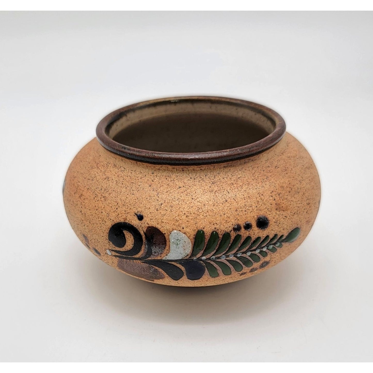 Vintage Tonala Pottery Vase Signed Metzi Mexico