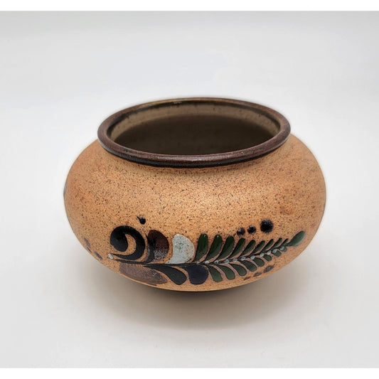 Vintage Tonala Pottery Vase Signed Metzi Mexico