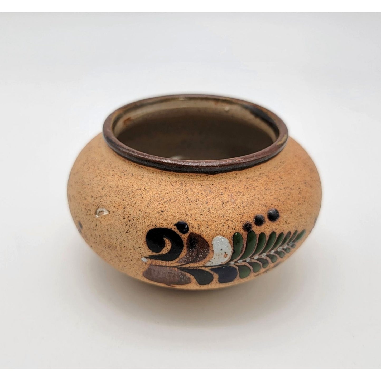 Vintage Tonala Pottery Vase Signed Metzi Mexico