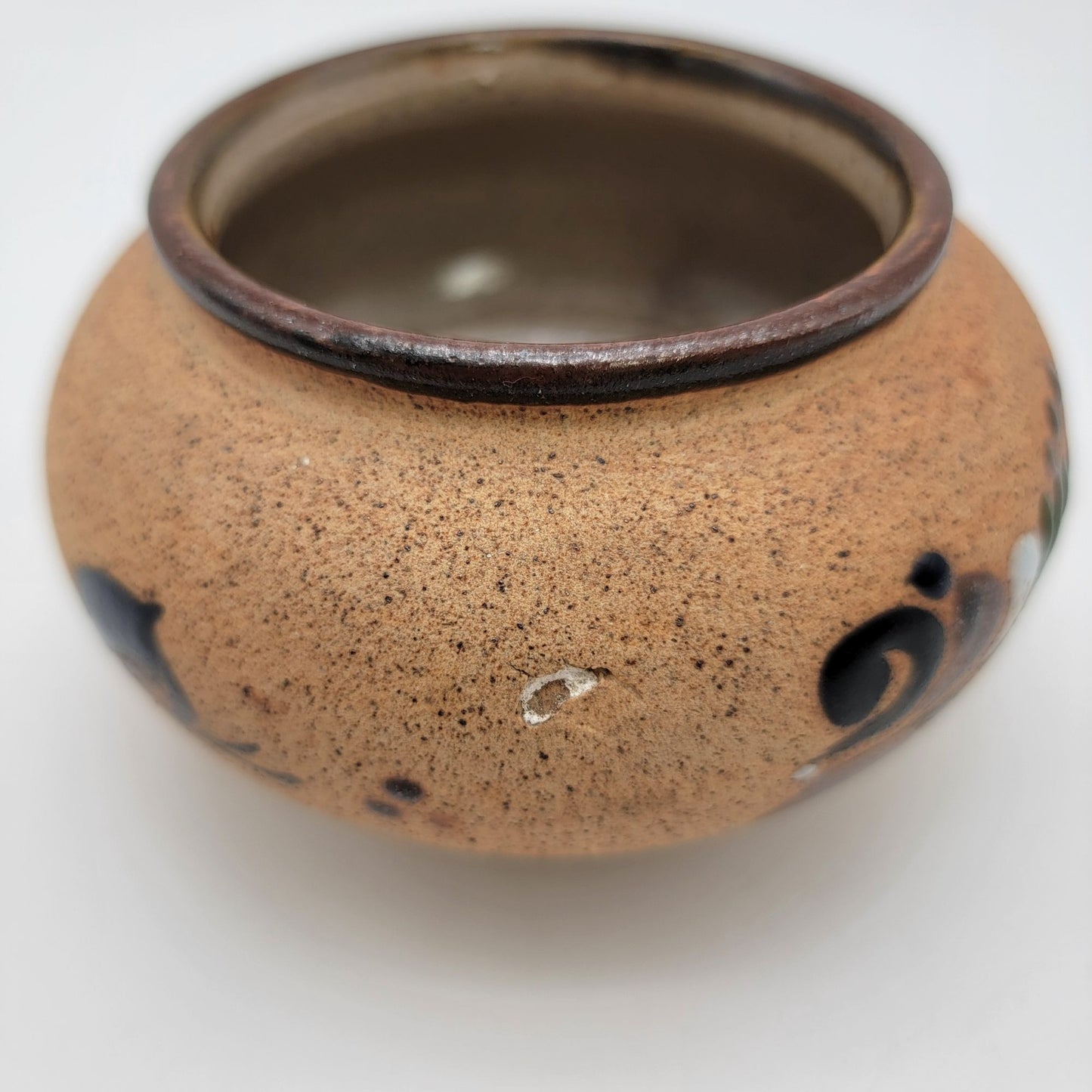 Vintage Tonala Pottery Vase Signed Metzi Mexico