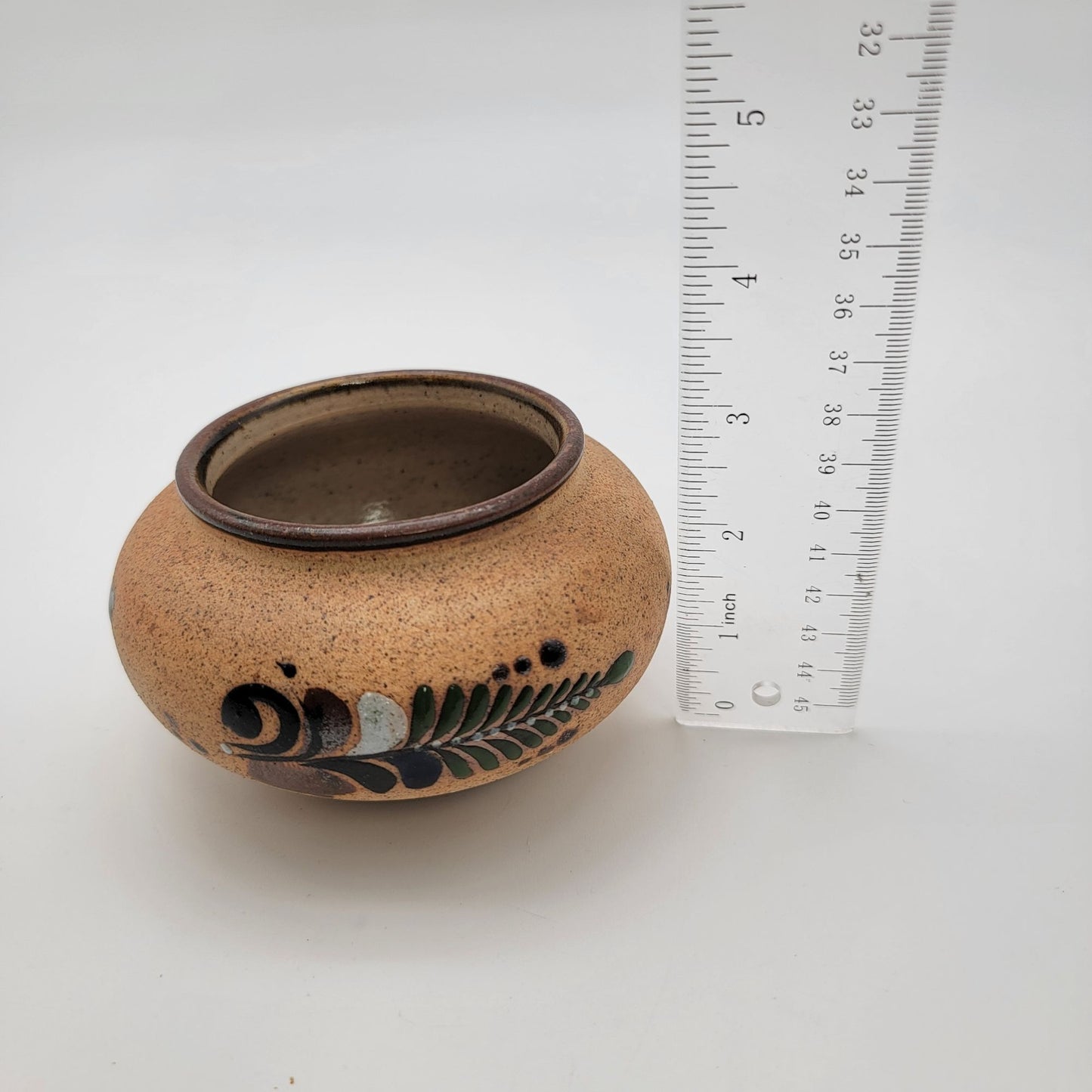 Vintage Tonala Pottery Vase Signed Metzi Mexico