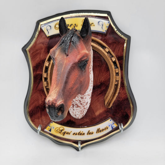 Vintage Horse Head Key Holder Wall Decor Plaque
