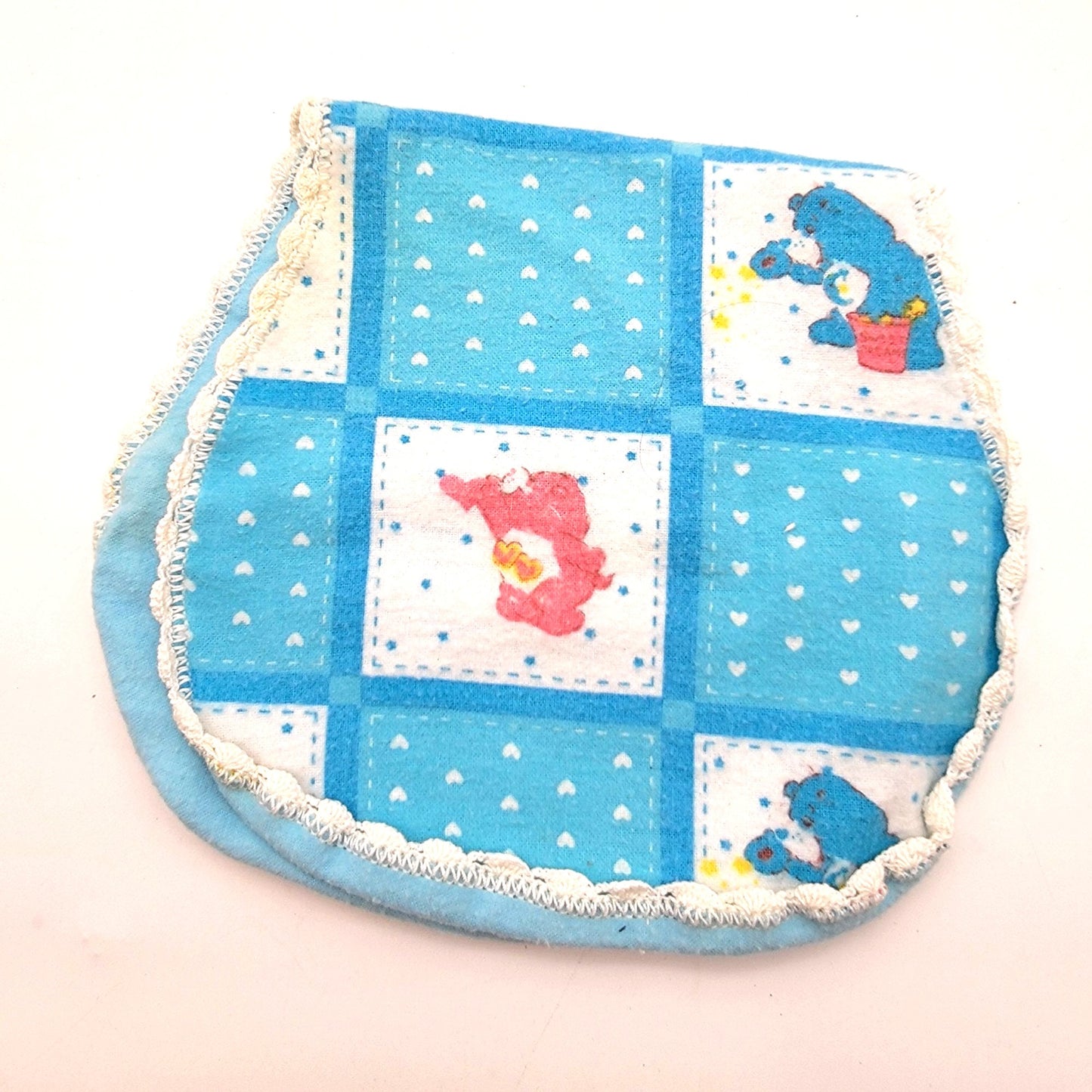 Vintage Handmade Care Bears Burp Cloth