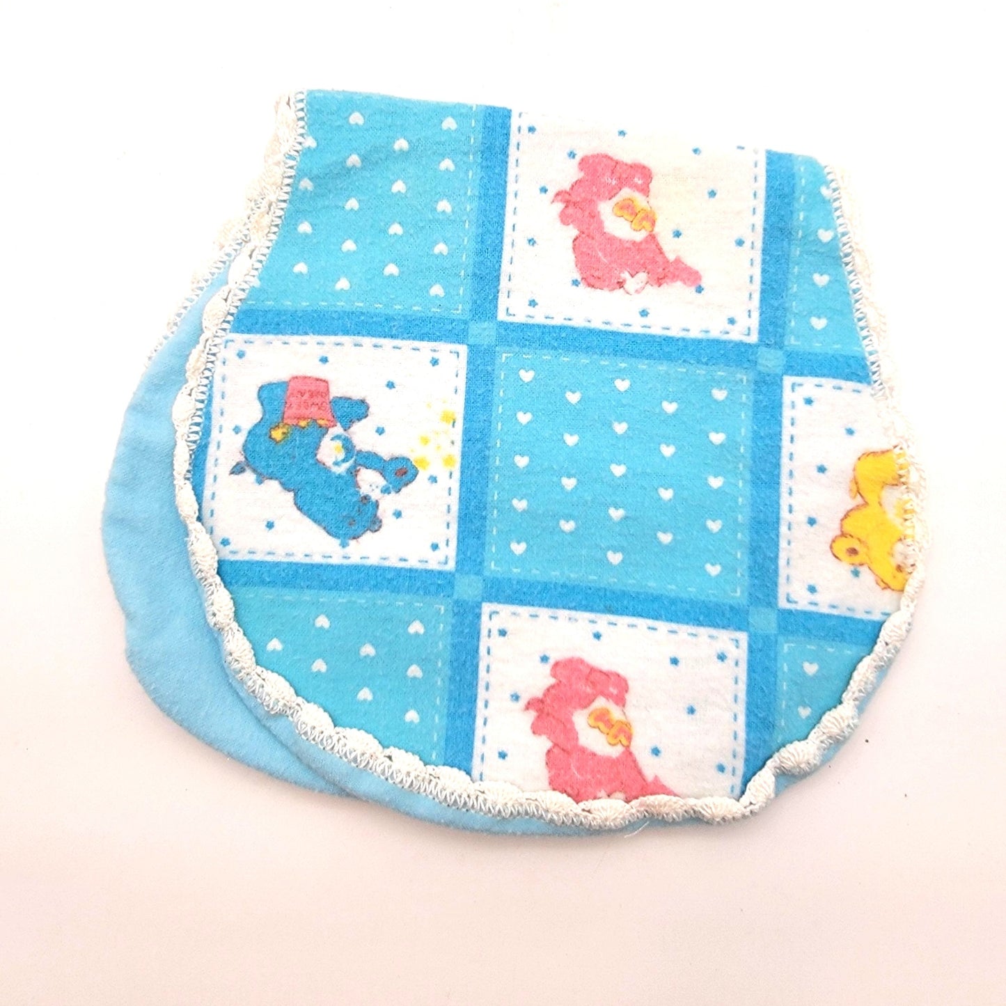 Vintage Handmade Care Bears Burp Cloth