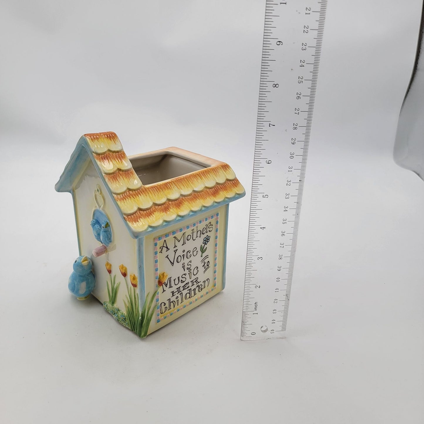 Perine Lowe Birdhouse Planter  "A Mothers Voice Is Music To Her Children"  Child To Cherish