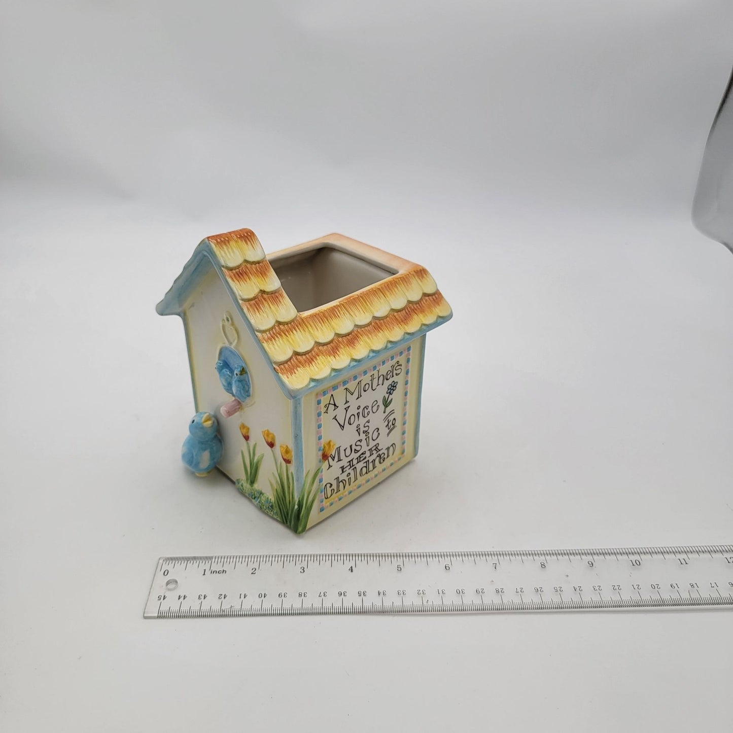 Perine Lowe Birdhouse Planter  "A Mothers Voice Is Music To Her Children"  Child To Cherish
