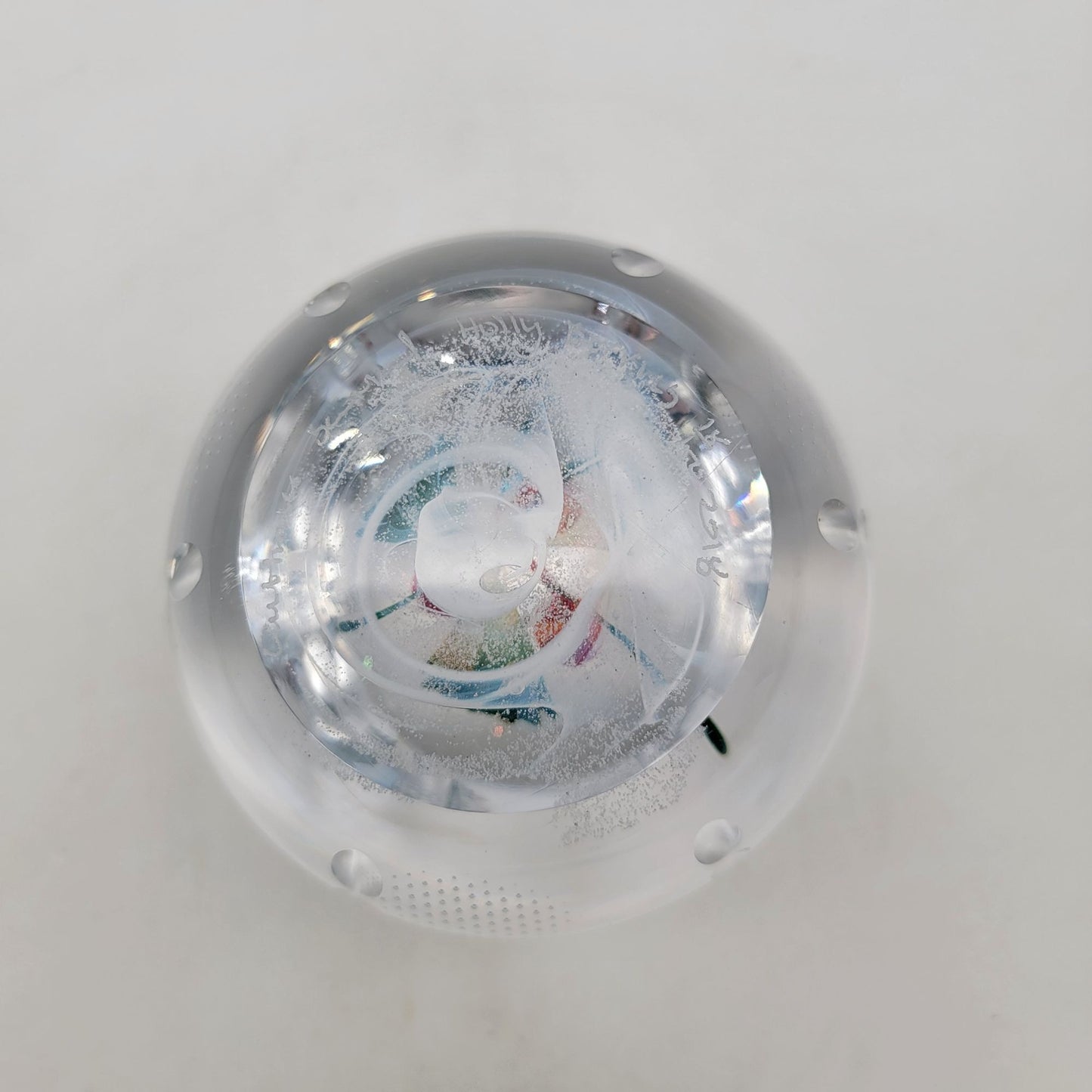 Caithness 2018 Limited Edition Holly & Berries Art Glass Paperweight