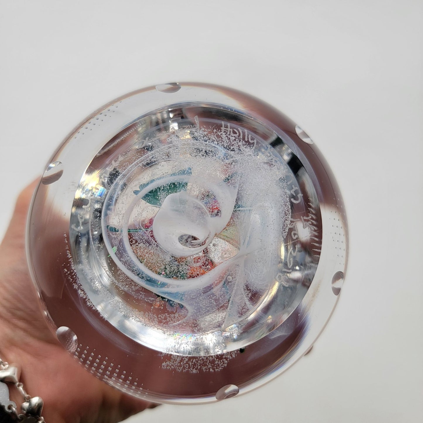 Caithness 2018 Limited Edition Holly & Berries Art Glass Paperweight