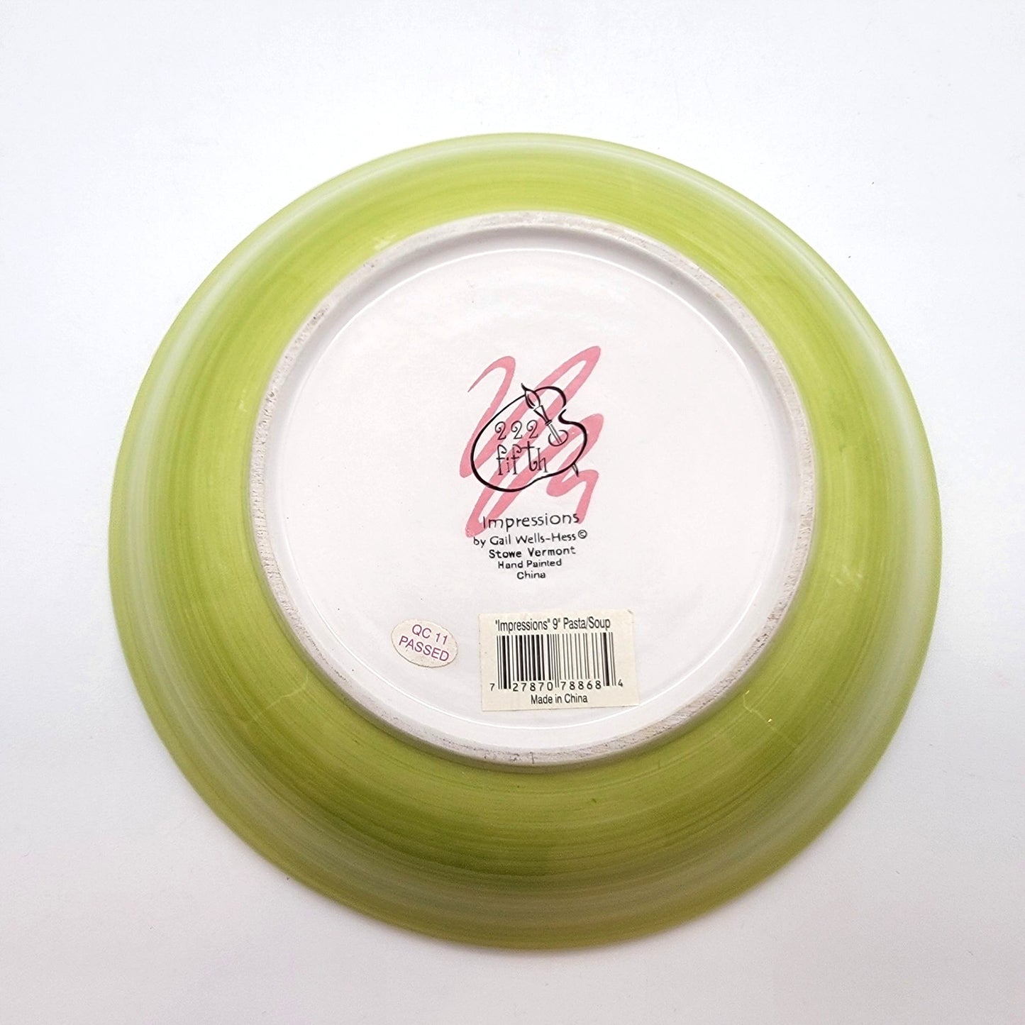 222 5th Impressions By Gail Wells-Hess Pasta Soup Bowl