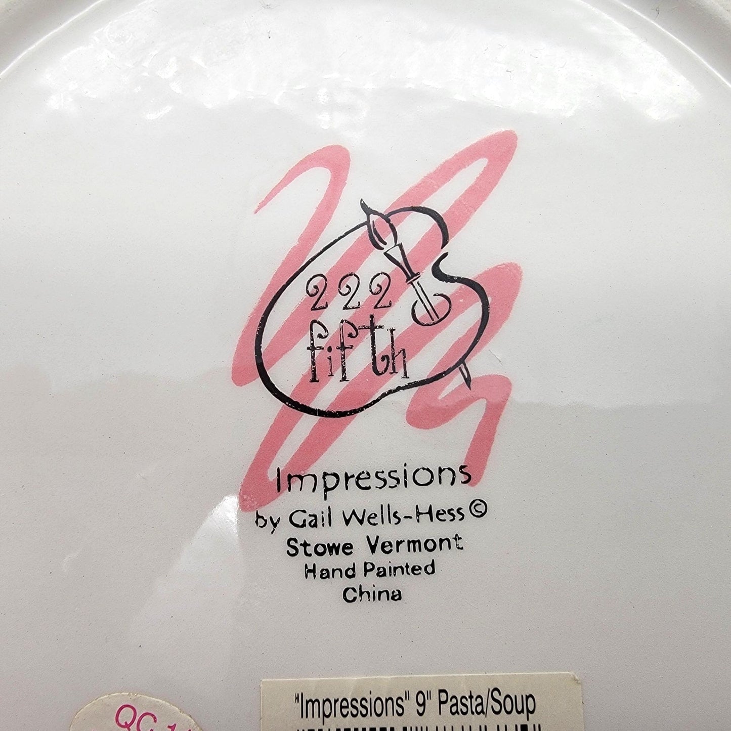 222 5th Impressions By Gail Wells-Hess Pasta Soup Bowl