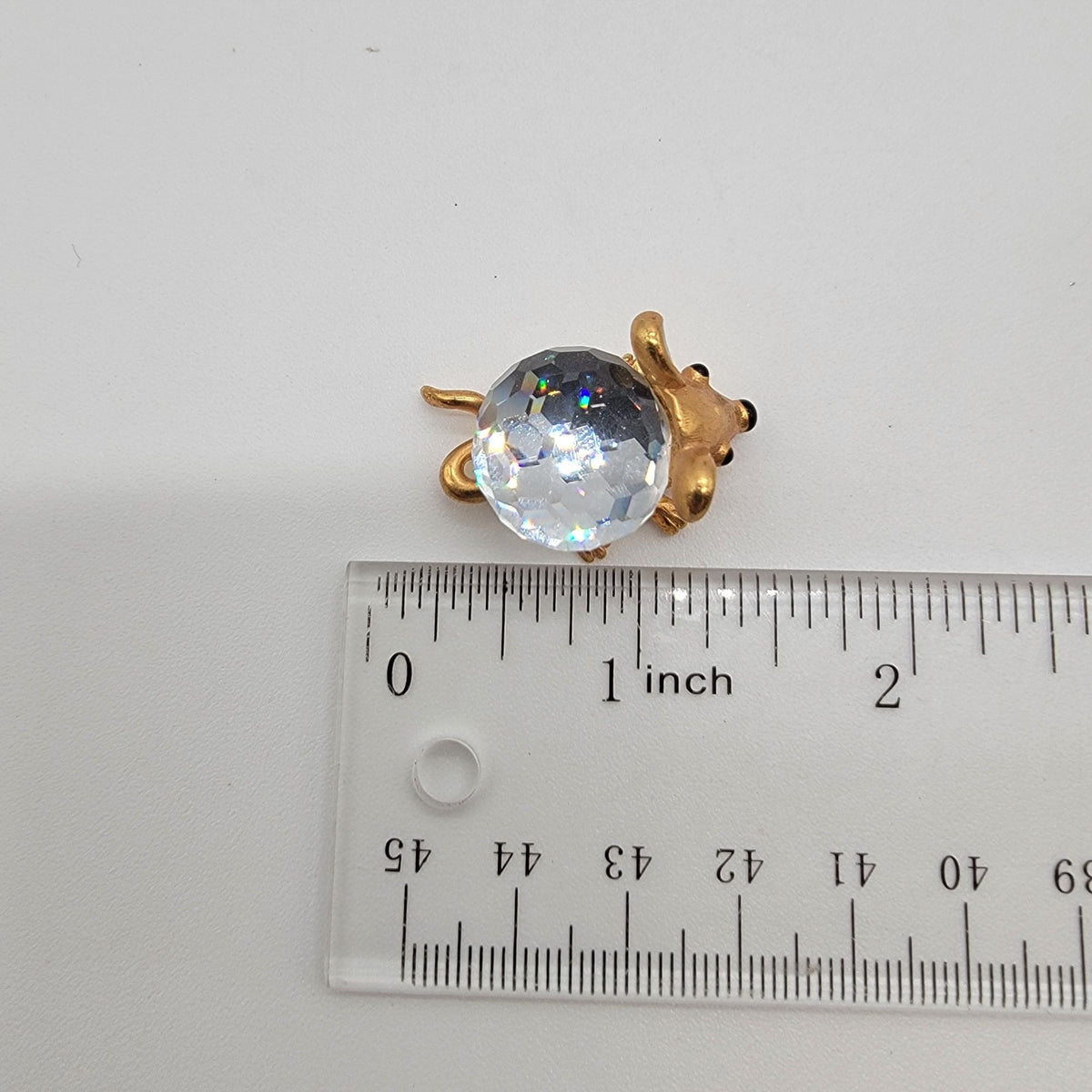 Vintage Lencia Star Austrian Crystal Mouse Figurine With Box