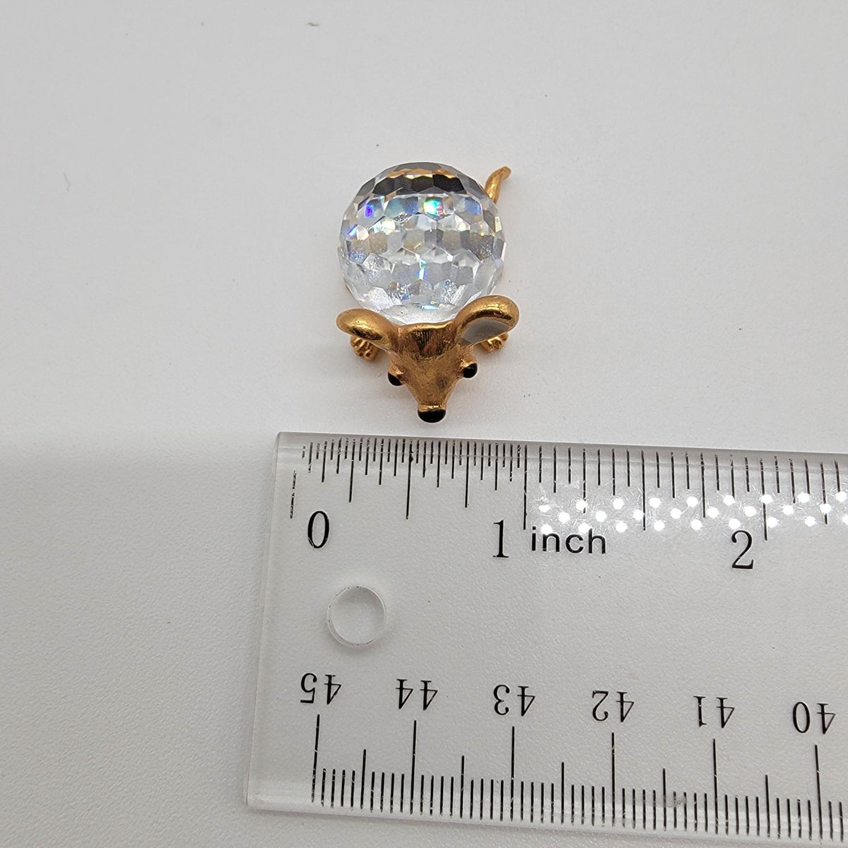 Vintage Lencia Star Austrian Crystal Mouse Figurine With Box