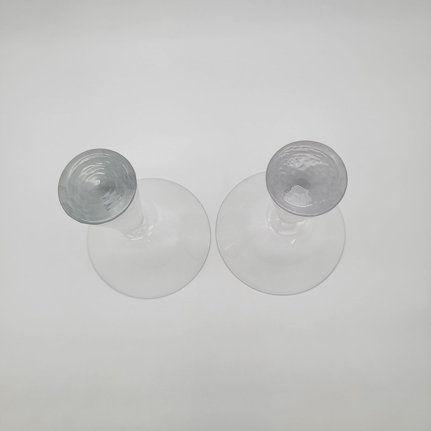 Pair of Artland Prescott Crystal Martini Glasses Frosted Stem