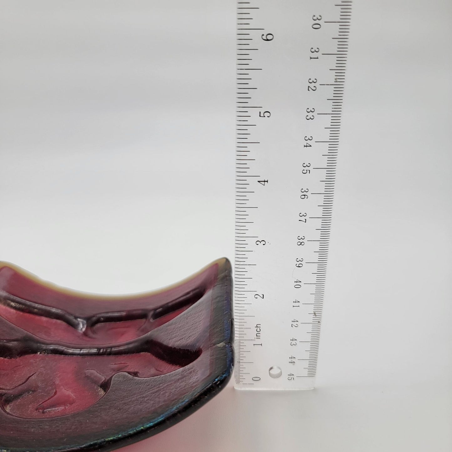 Vintage Amberina Glass Butterfly Curved Glass Panel