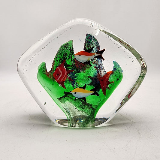 Handcrafted Art Glass Aquarium Paperweight