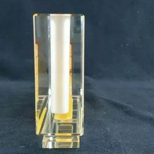 Jacarte Archelan Studio Glass Reverse Painted Vase 2007 Birds Asian Cherry Tree