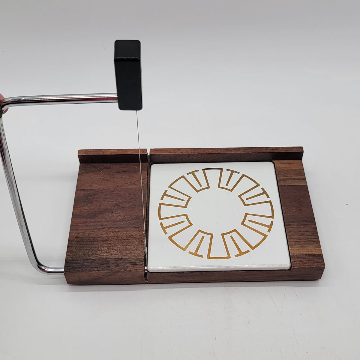 Mid Century Black Walnut Cheese Slicer