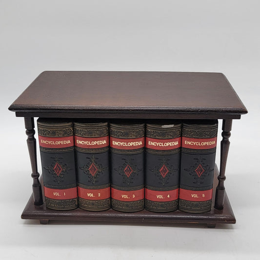 1970s Hidden Secret Liquor Mini Bar Decanter Caddy Set Faux Books