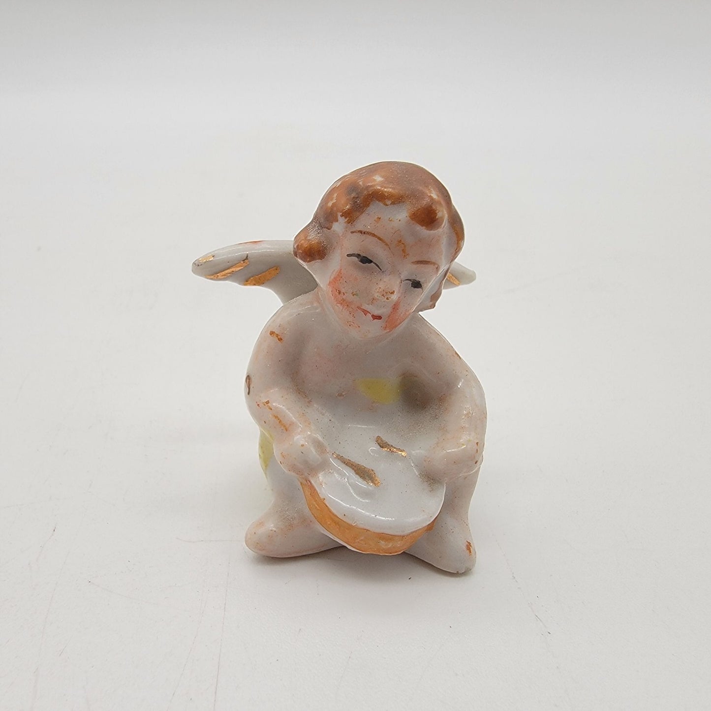 Pair of MIK Occupied Japan Porcelain Cherub Figurines - 1 As Found