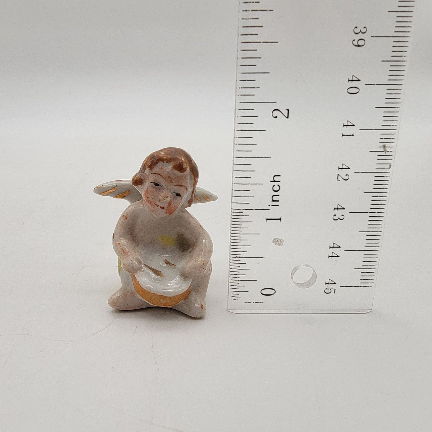 Pair of MIK Occupied Japan Porcelain Cherub Figurines - 1 As Found