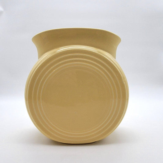 Vintage Yellow Fiesta Millennium II Disc Vase 0438