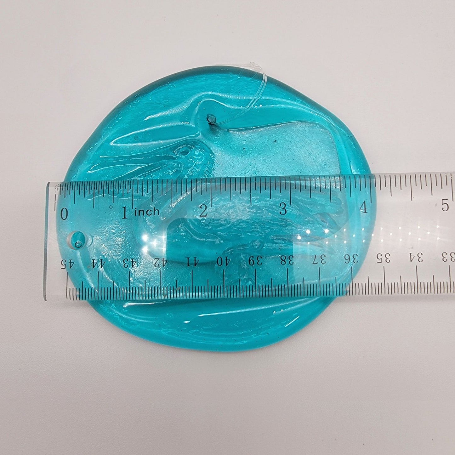 Blenko Glass Aqua Blue Pelican Bird Sun Catcher