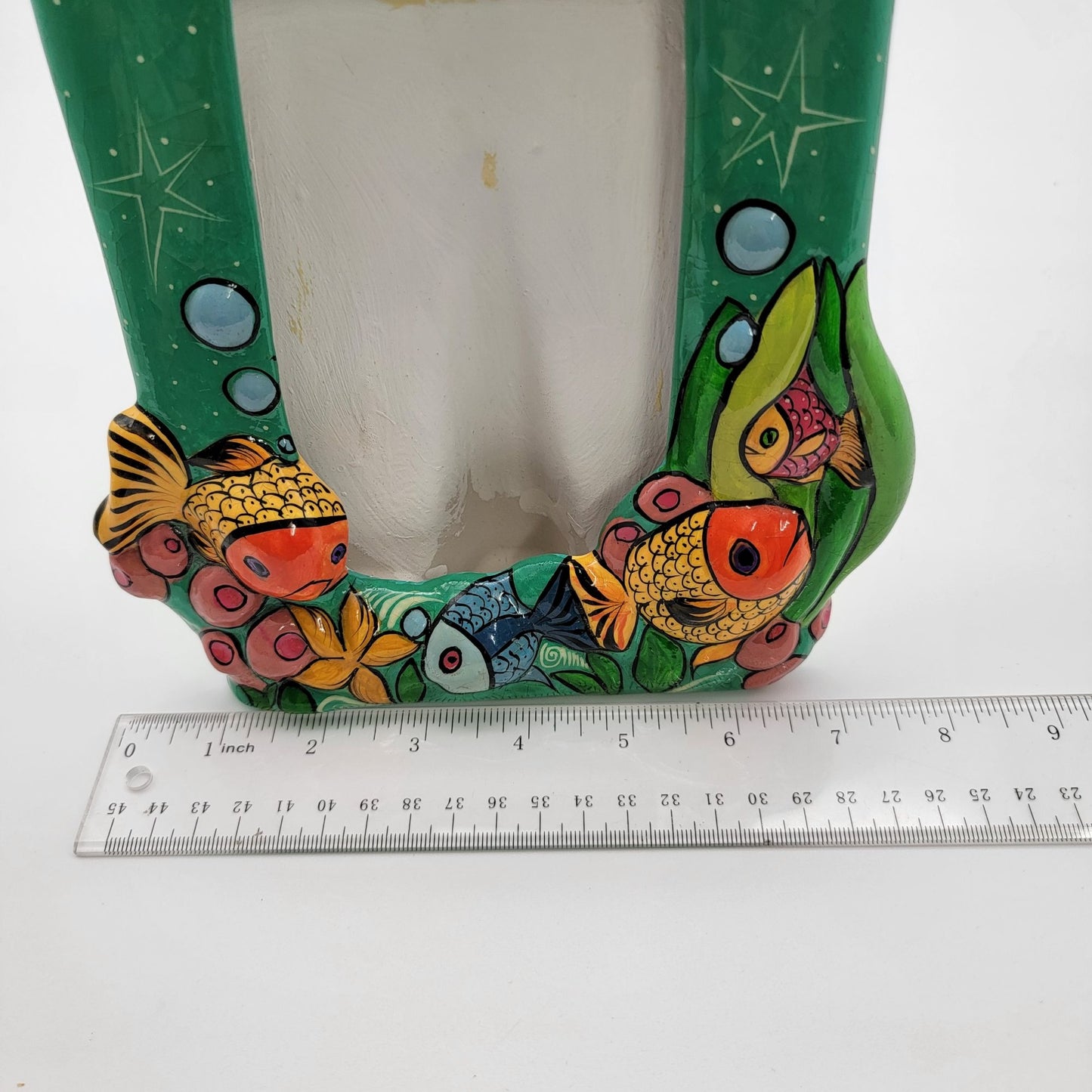 Vintage Hand-Painted 3-D Fish Picture Frame