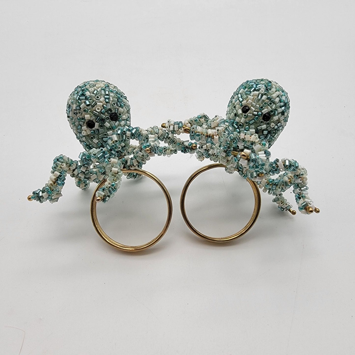Pier 1 Imports Beaded Octopus Napkin Rings Set Of 2
