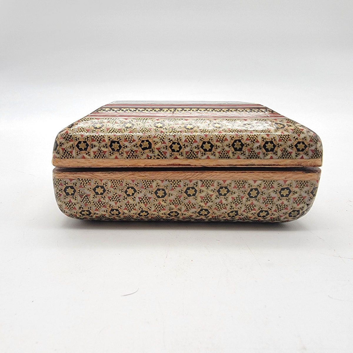 Mid-Century Persian Khatamkari Micro-Mosaic Marquetry Box