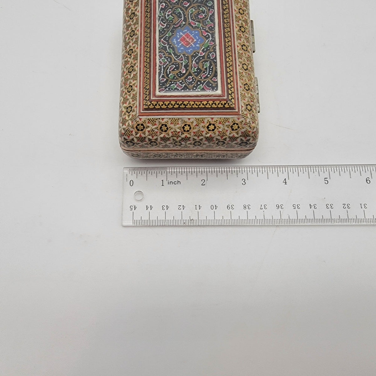 Mid-Century Persian Khatamkari Micro-Mosaic Marquetry Box