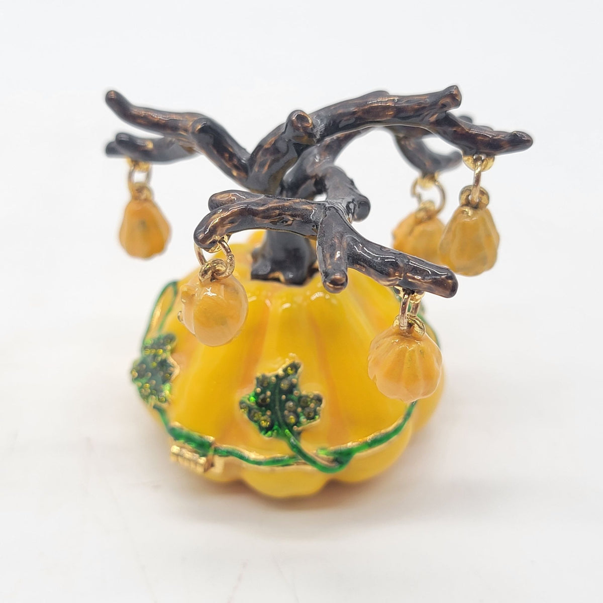 Objet D'Art Spooky Jack O Lantern Tree Trinket Box Artform No. 170
