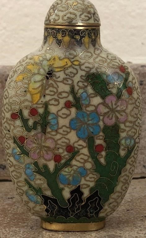 Antique Cloisonne Snuff Bottle