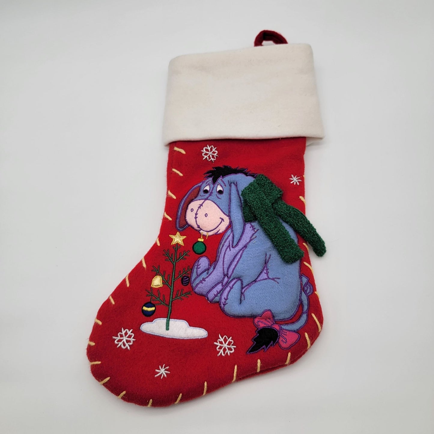 Vintage Disney Eeyore 3D Felt Christmas Stocking