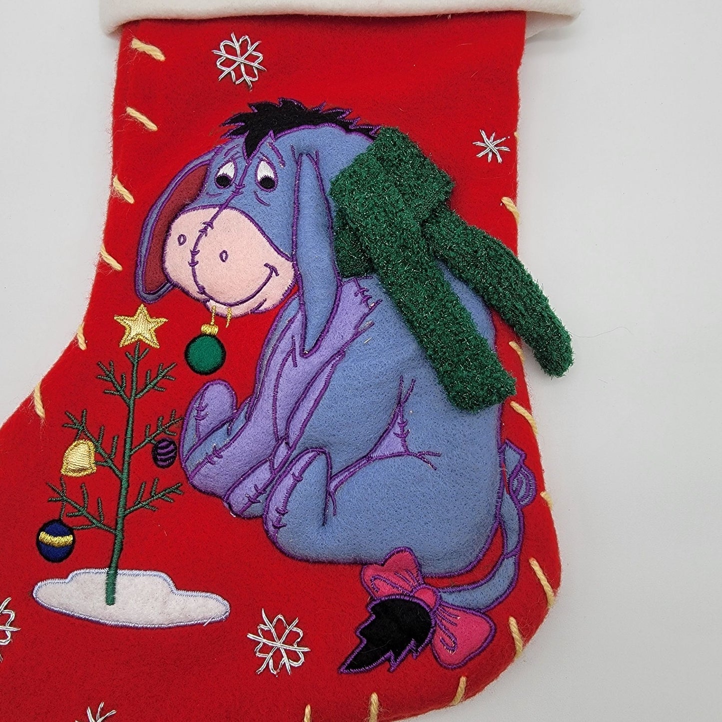 Vintage Disney Eeyore 3D Felt Christmas Stocking