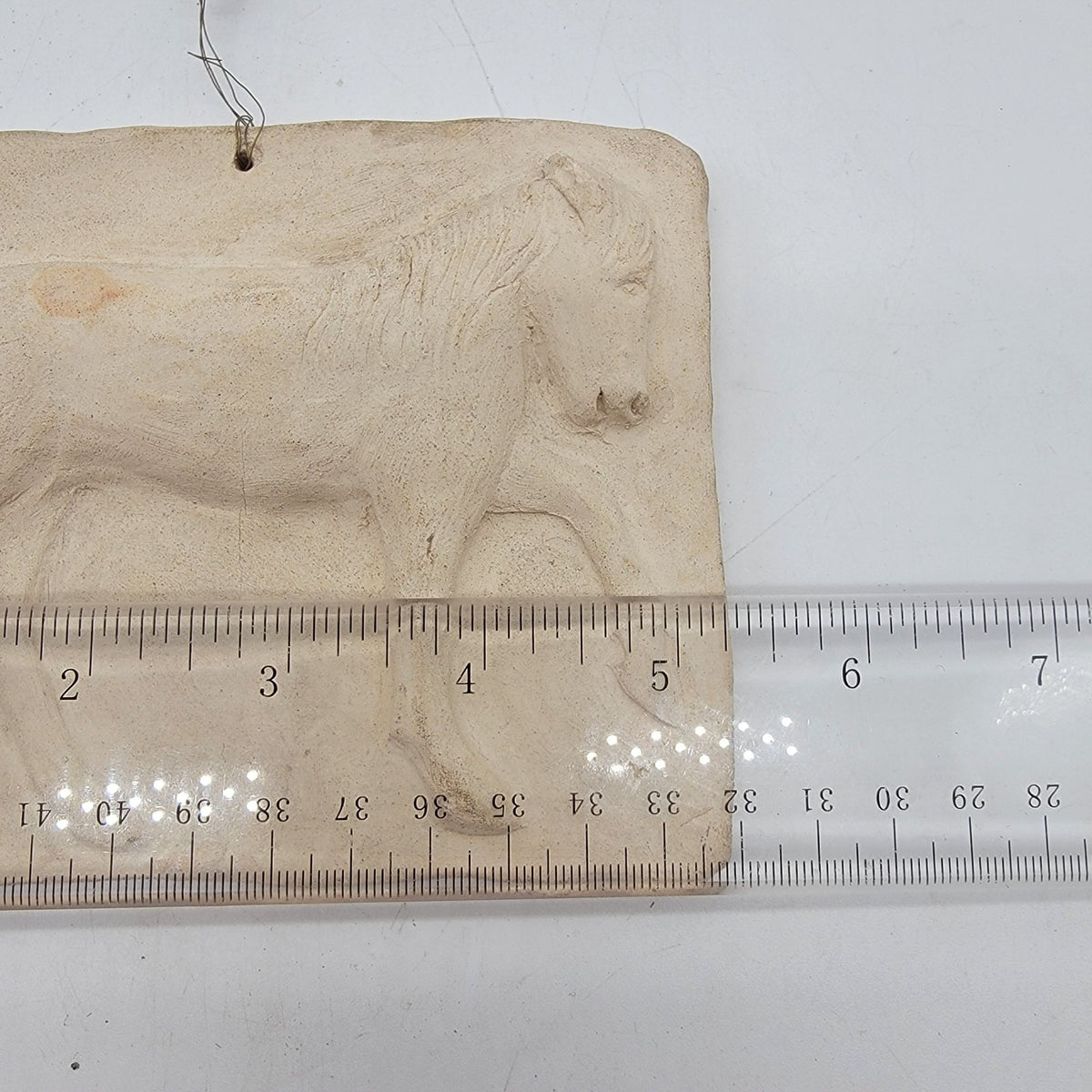 Vintage Horse Bas-Relief Pottery Wall Plaque