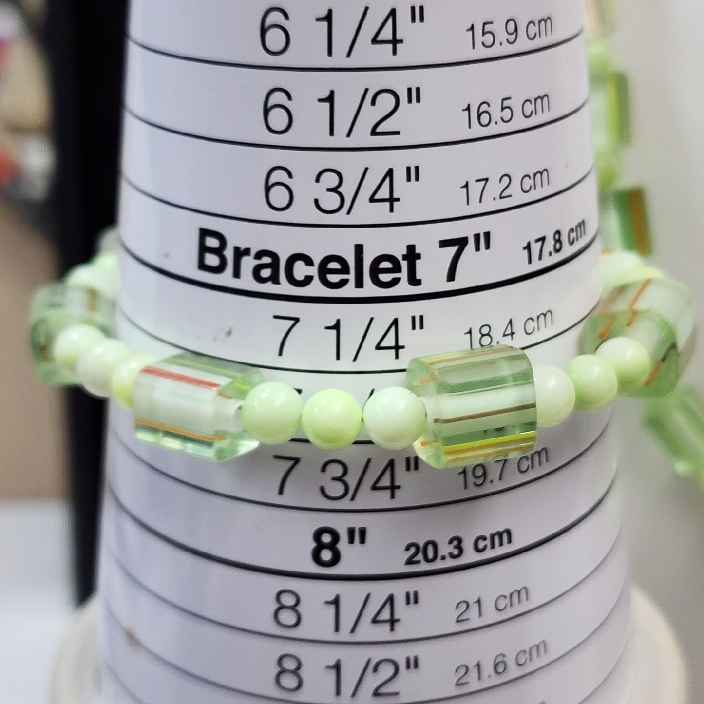 Artisan Green Tumble Tube Beaded Necklace Bracelet & Earrings Set