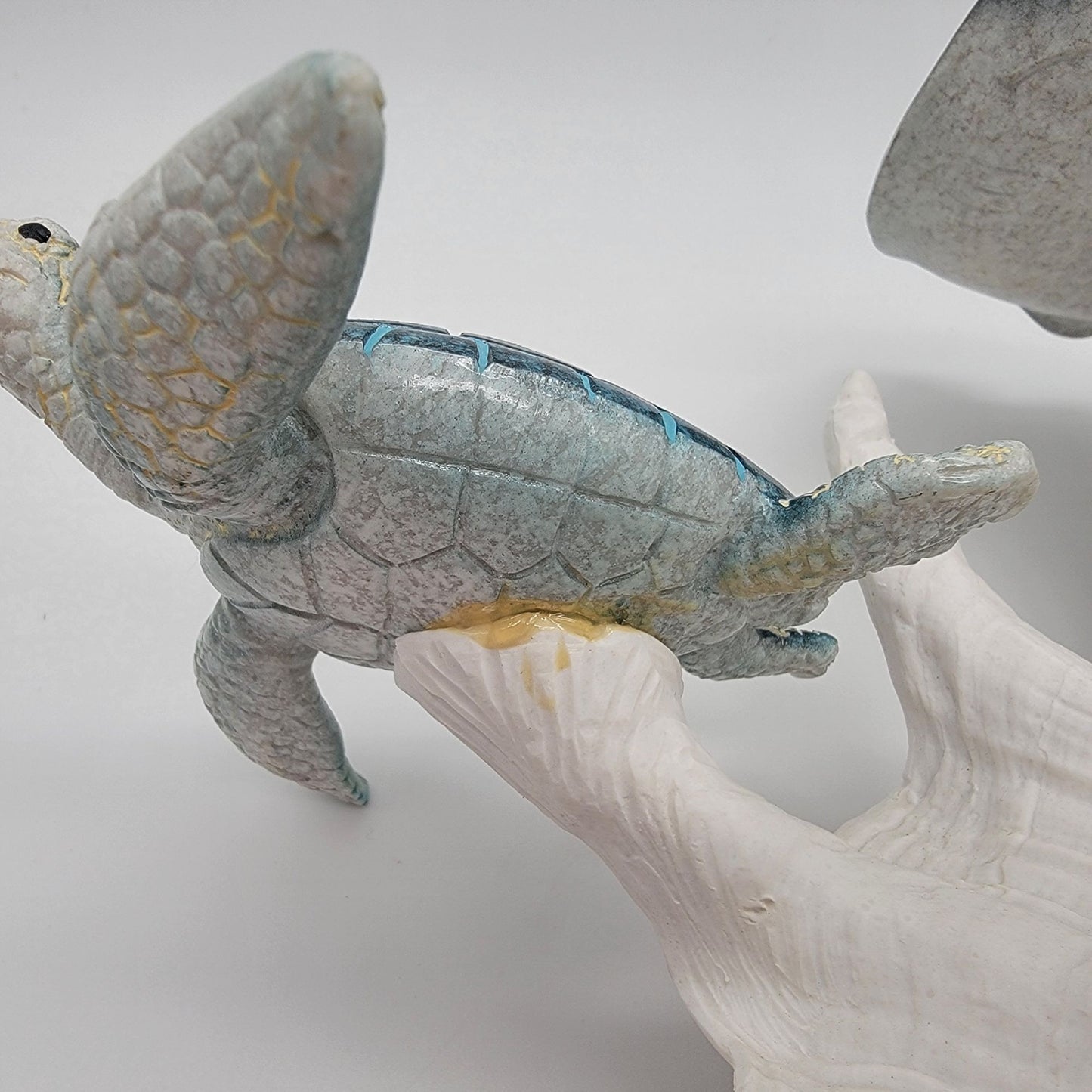 Ocean Life Sculpture On Faux Conch Shell