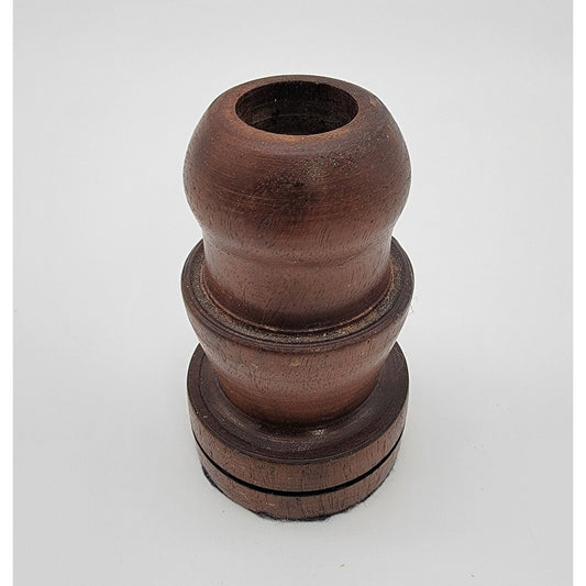 Vintage Handcrafted Dark Wood Toothpick Holder