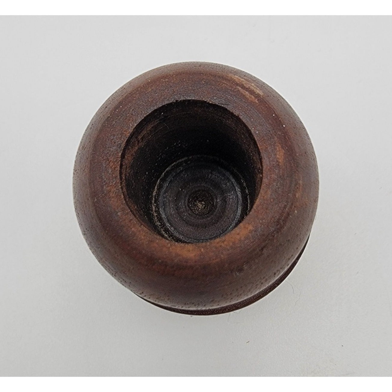 Vintage Handcrafted Dark Wood Toothpick Holder