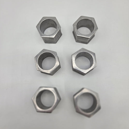 Wilton Armetale Hexagonal Pewter Napkin Rings Set Of 6
