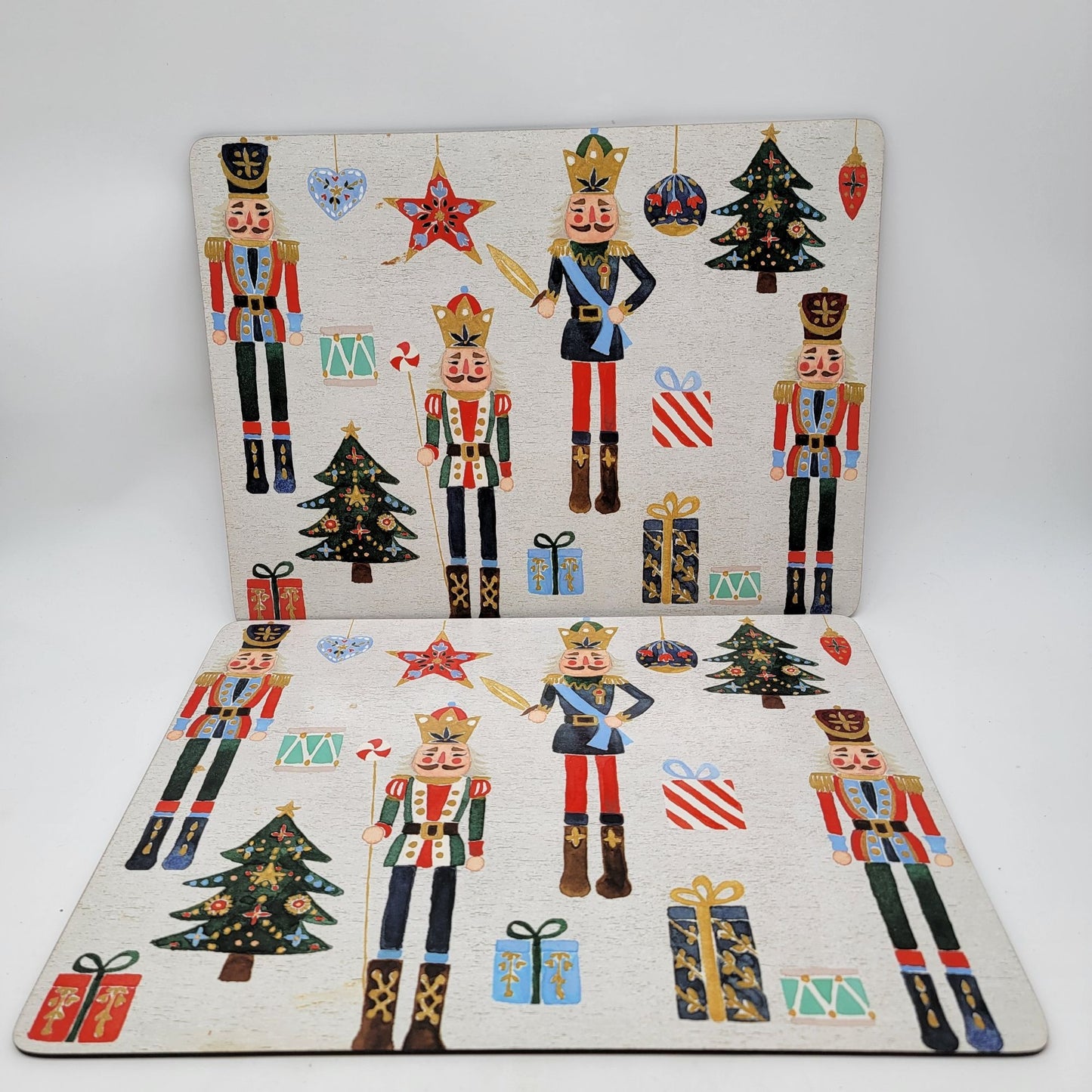 William Sonoma Nutcracker Christmas Solider Cork-Backed Placemats Set Of 4