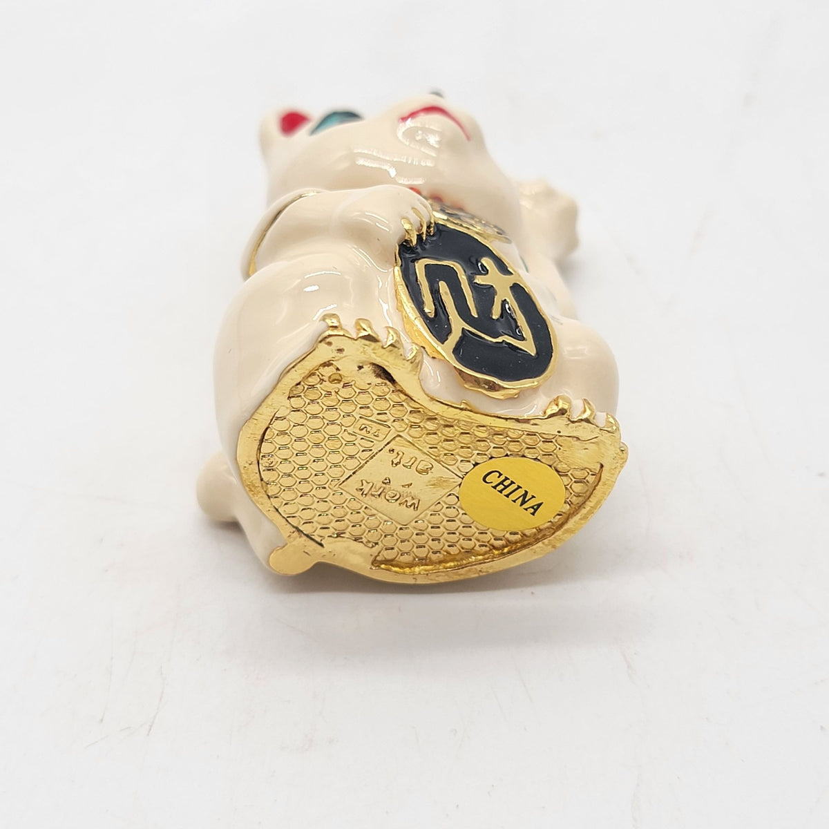 Objet D'Art Jingles Lucky Cat Trinket Box Artform No. 126