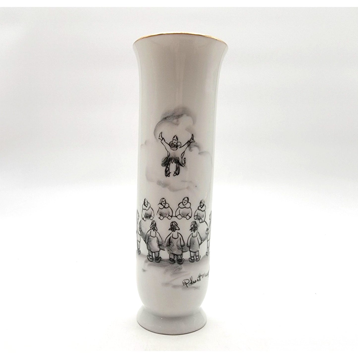 Vintage Robert Mayokok Vase Alaskan Inuit Blanket Toss Art